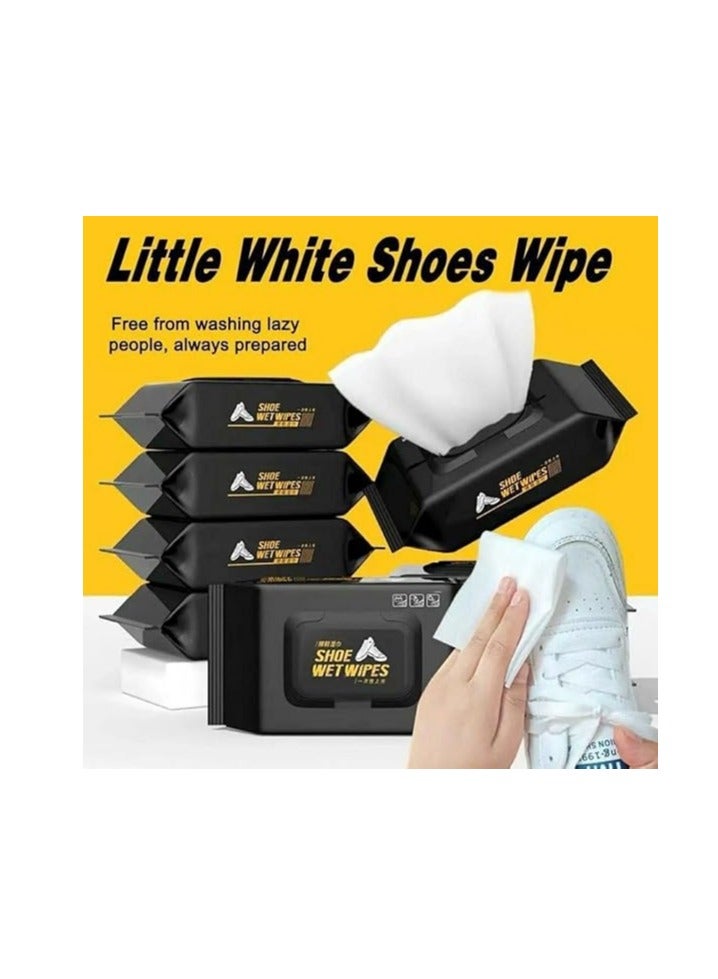 مناديل مبللة لتنظيف مقاعد السيارة والاحذية عبوة واحدة - ٨٠ منديل ، وايبس لتنظيف الاحذية الرياضية، منظف لازالة الاوساخ والبقع من الكوتش